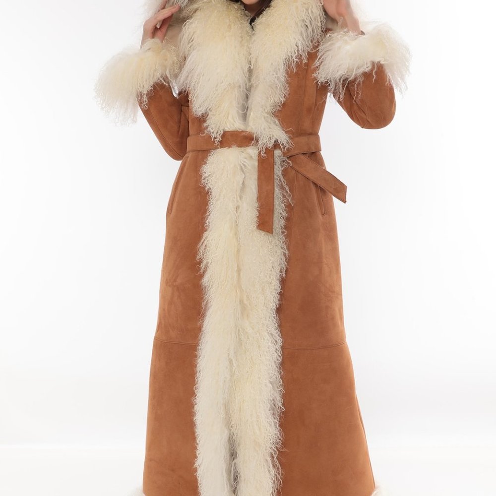 Penny Lane Suede Coat, Made To Order, Shearling Coat, Afgan Coat, Fur Coat, Cust
